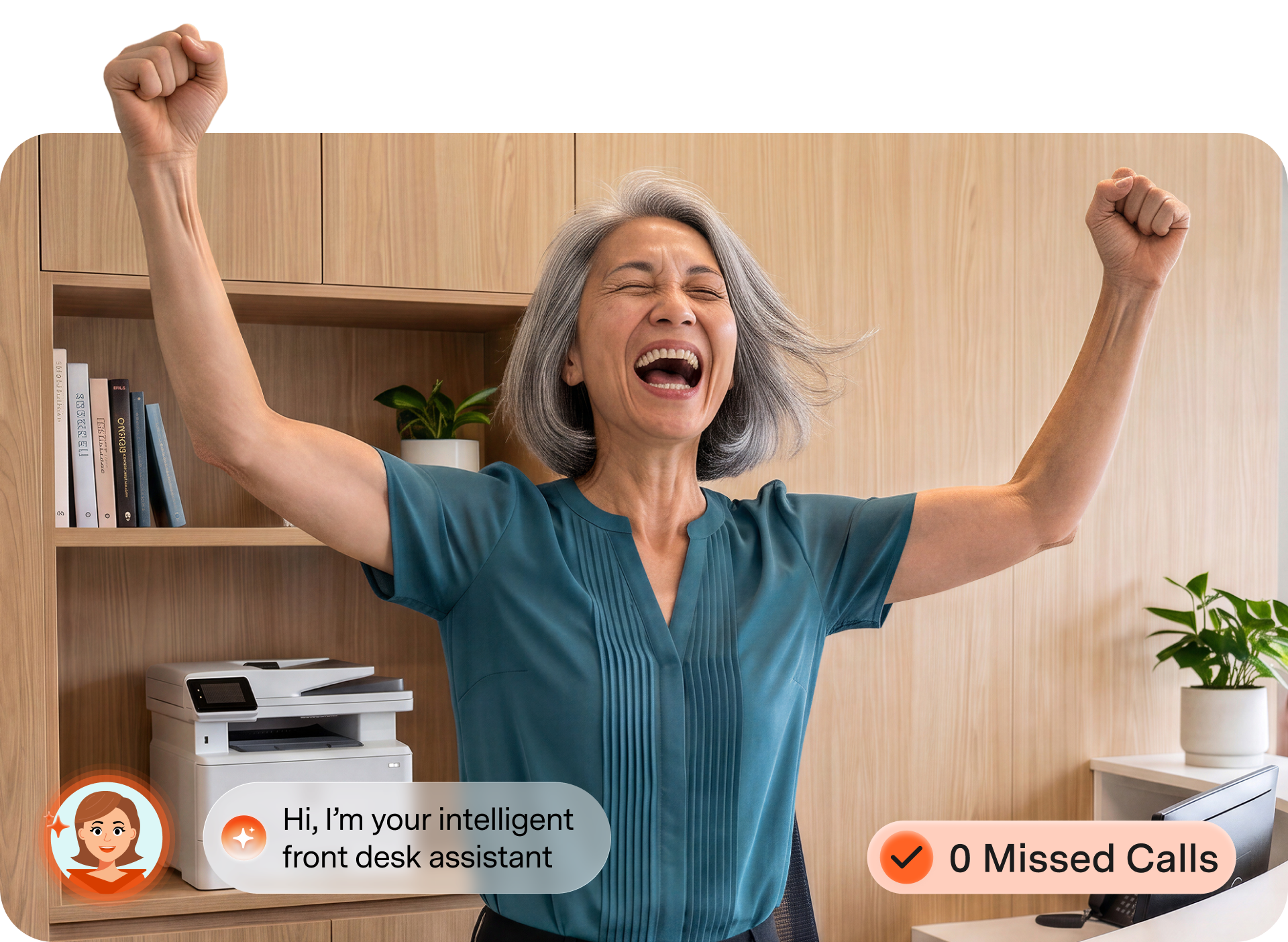 Practice using Voice, Helen's AI receptionist