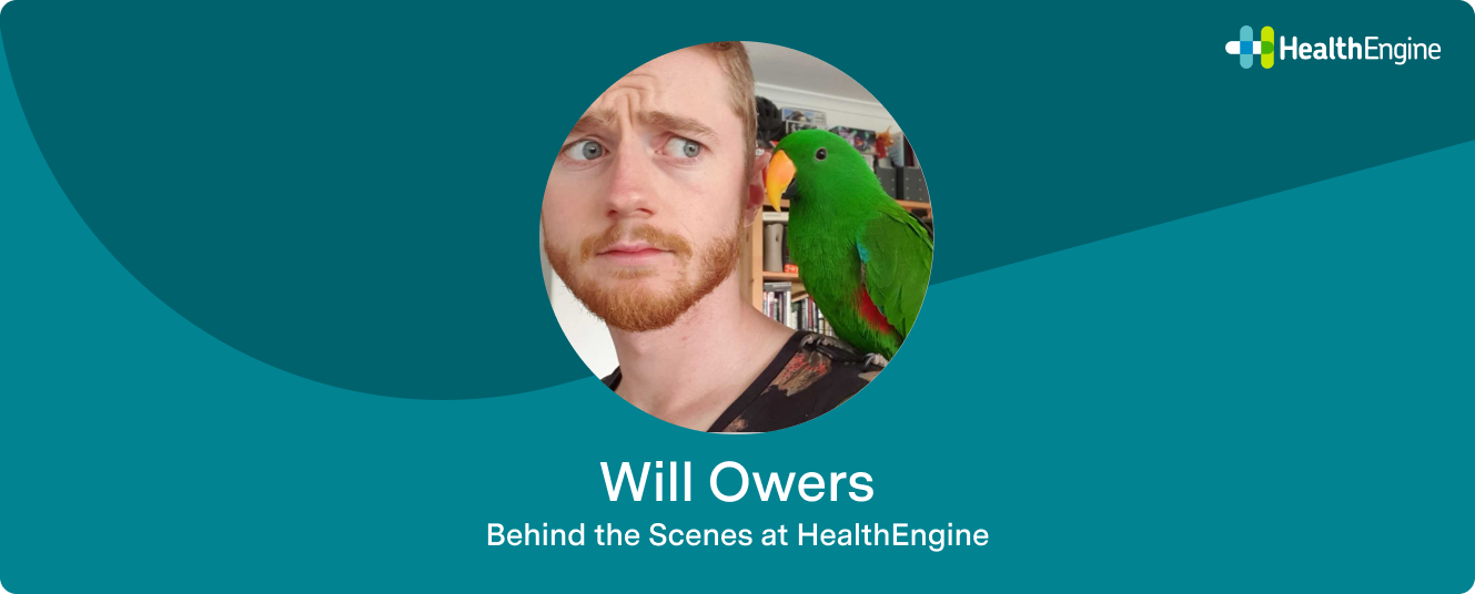 banner of Will Owers a full stack developer at HealthEngine